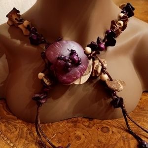 SALE: #Ethereal Nature-Inspired Wooden pre-owned Necklace